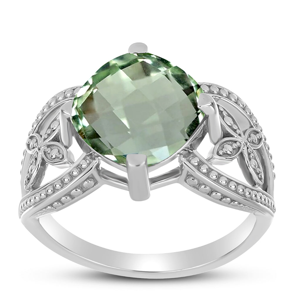 Anillo de Plata con Amatista Verde 3 