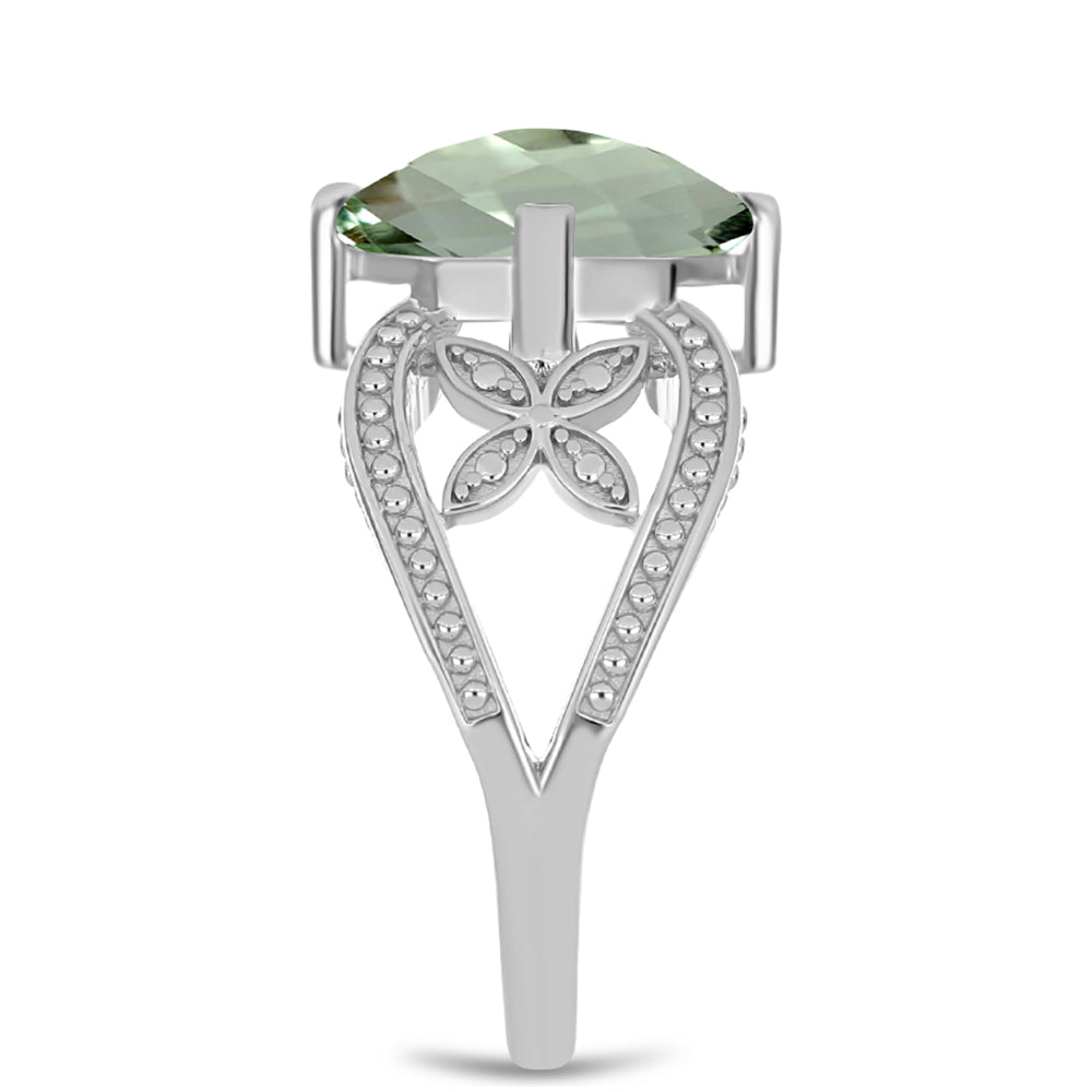 Anillo de Plata con Amatista Verde 4 