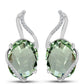Pendientes de Plata con Amatista Verde y Topacio Blanco