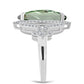 Anillo de Plata con Amatista Verde y Topacio Blanco