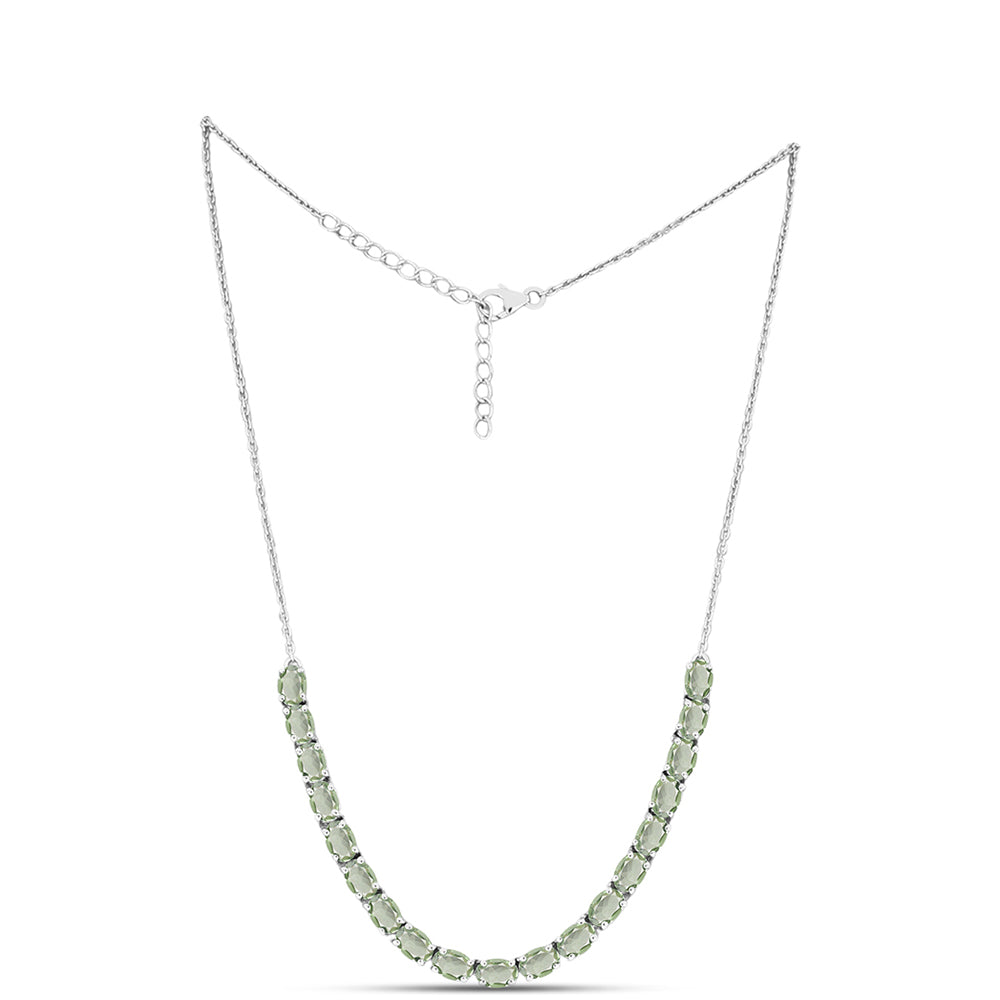 Collar de Plata con Amatista Verde 1 