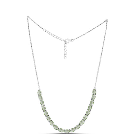 Collar de Plata con Amatista Verde