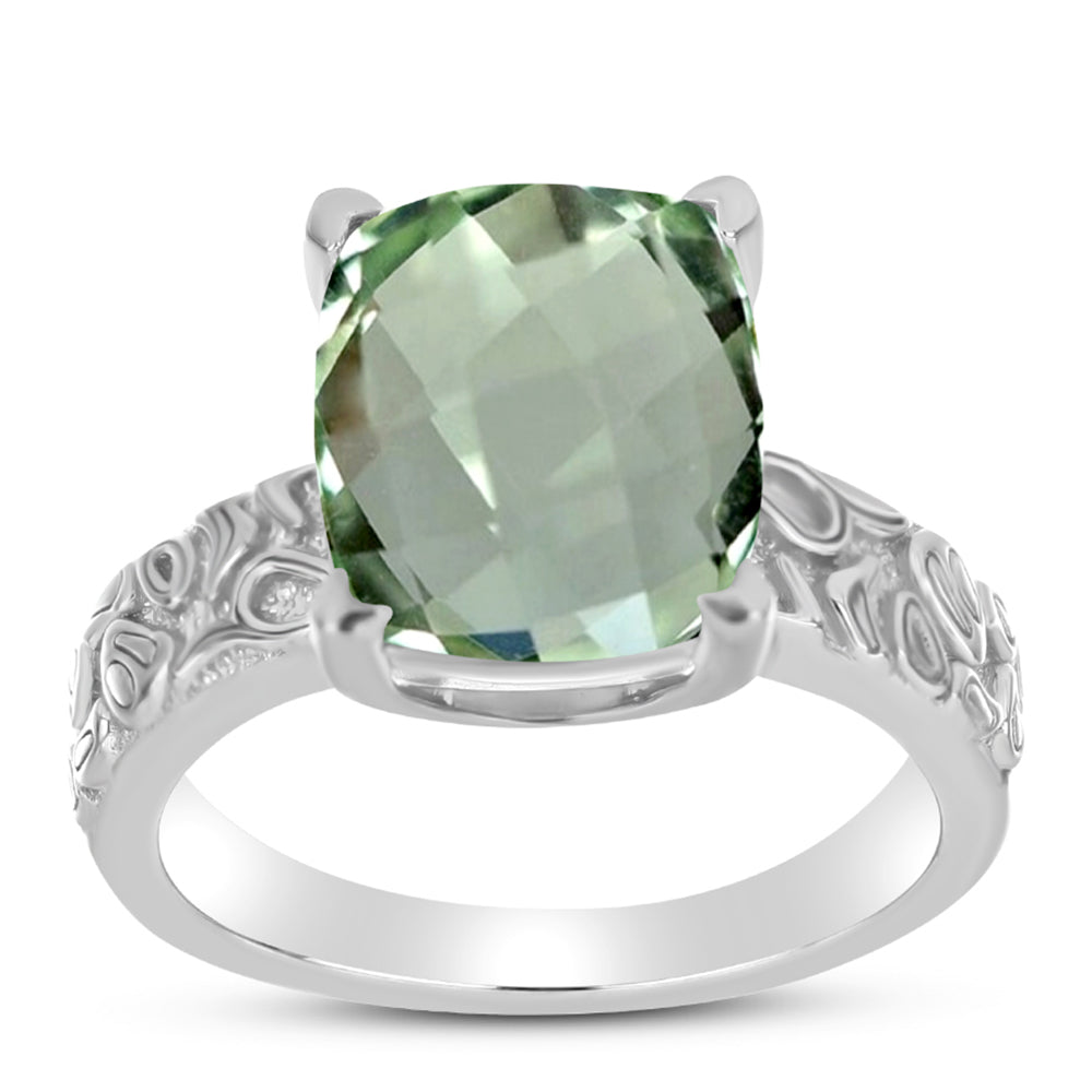 Anillo de Plata con Amatista Verde 3 