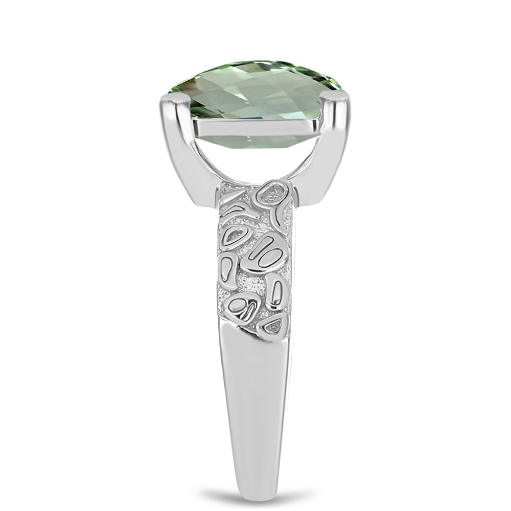 Anillo de Plata con Amatista Verde