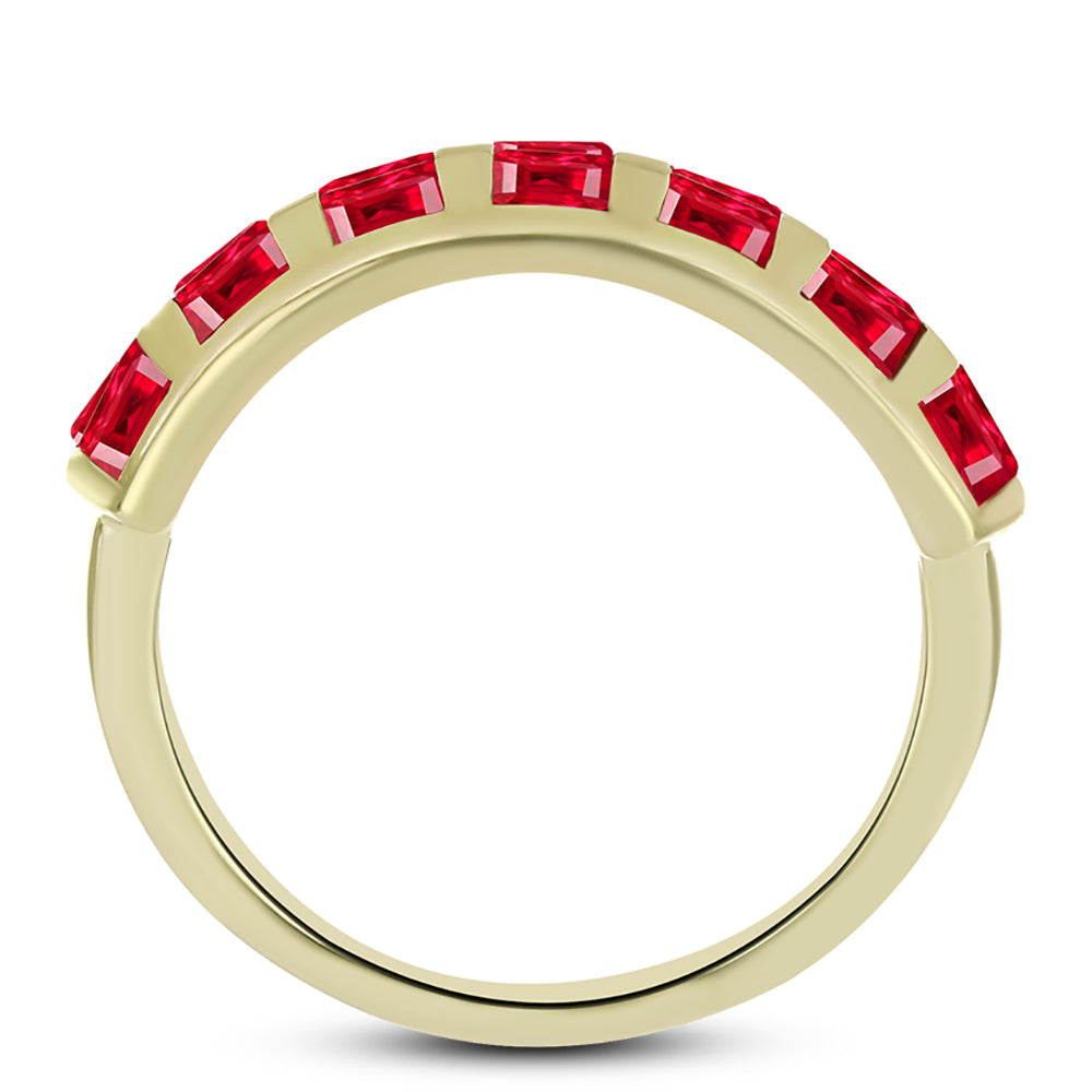 Anillo de Plata Bañada en Oro con Ágata Roja 2 