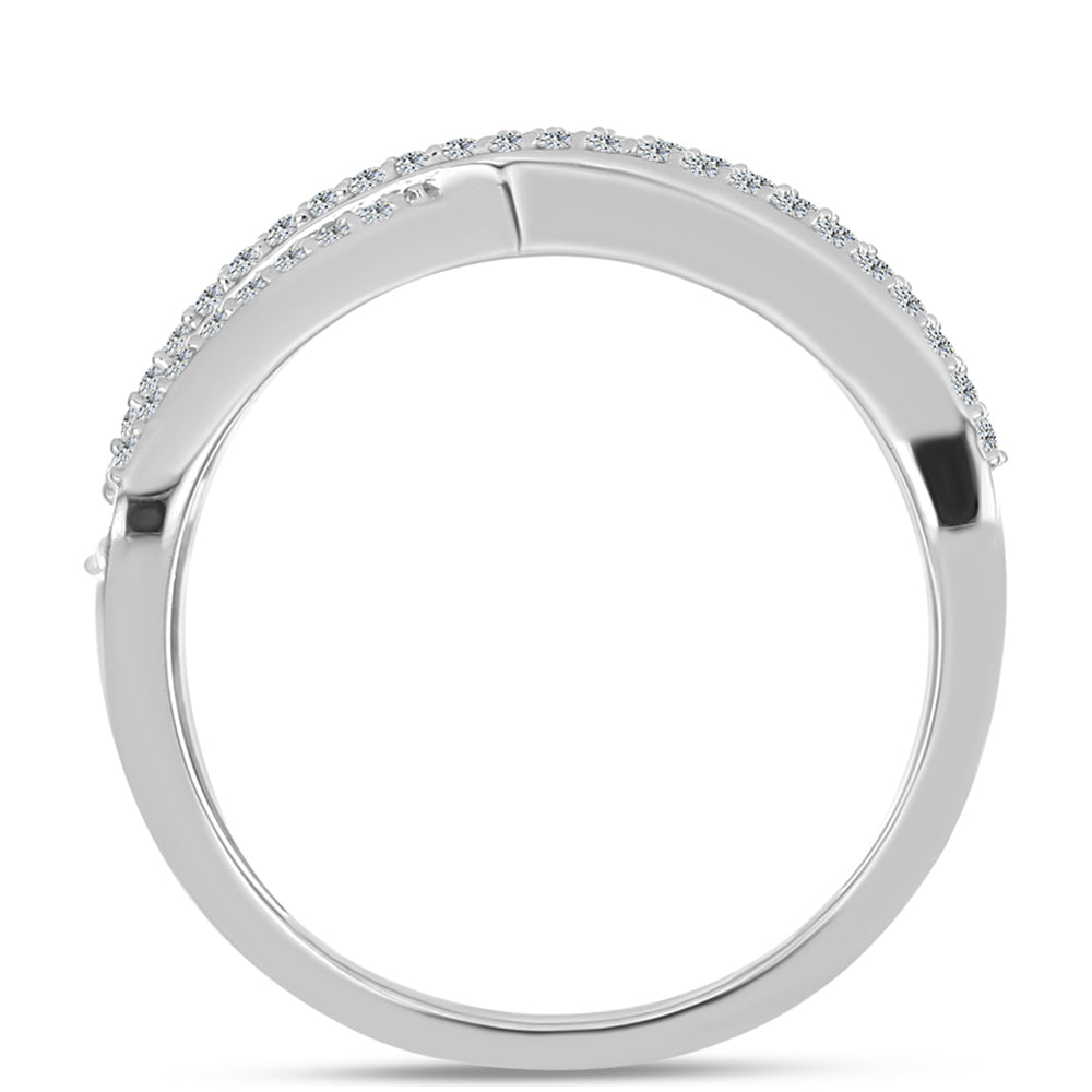 Anillo de Plata con Amatista Verde y Topacio Blanco 2 