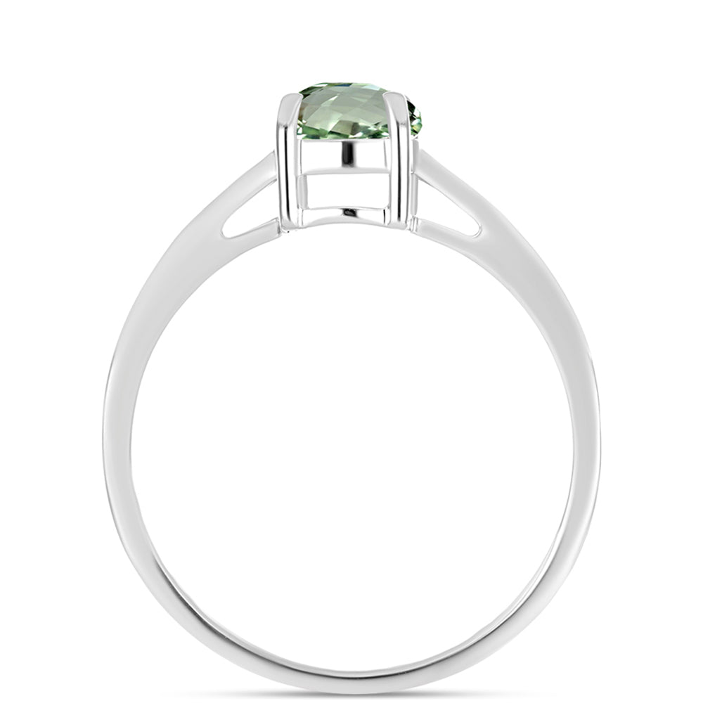 Anillo de Plata con Amatista Verde