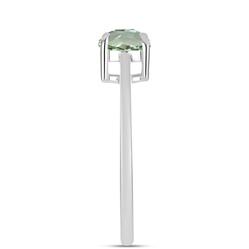 Anillo de Plata con Amatista Verde 4 