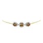 Pulsera de Plata Bañada en Oro con Cuarzo Coñac y Topacio Blanco