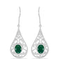 Pendientes de Plata con Calcedonia Verde