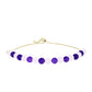 Pulsera de Plata Bañada en Oro con Piedra Lunar Arco Iris y Amatista de Marruecos
