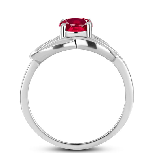 Anillo de Plata con Rubí de Madagascar