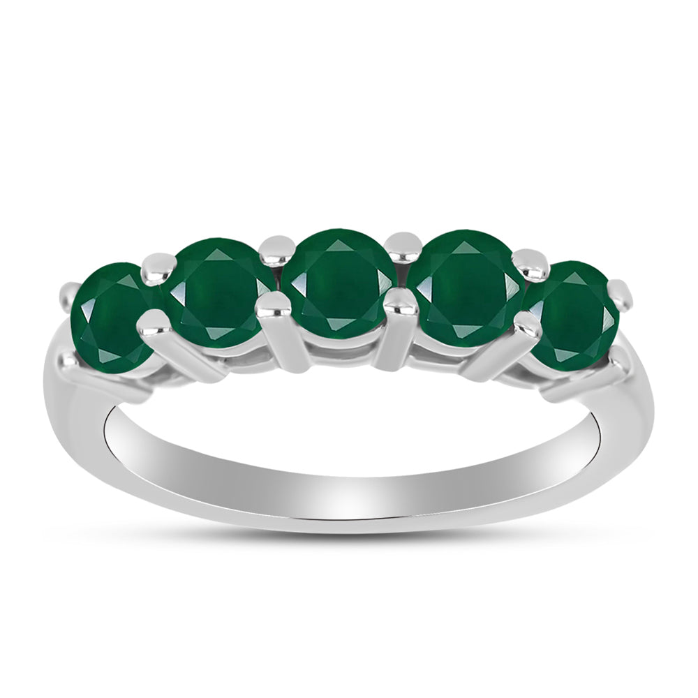 Anillo de Plata con Calcedonia Verde 3 