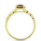 Anillo de Plata Bañada en Oro con Cuarzo Coñac