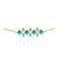 Pulsera de Plata Bañada en Oro con Ópalo Azul Paraiba de Etiopía y Topacio Blanco
