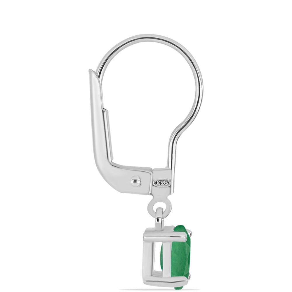 Pendientes de Plata con Esmeralda de Brasil 2 