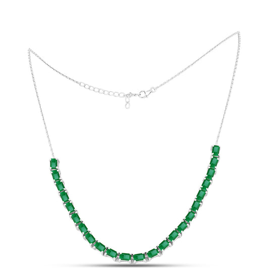 Collar de Plata con Esmeralda de Brasil