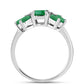 Anillo de Plata con Esmeralda de Brasil y Topacio Blanco