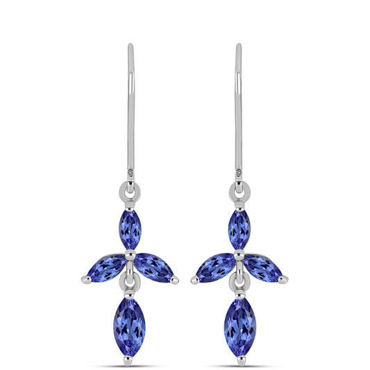 Pendientes de Plata con Tanzanita