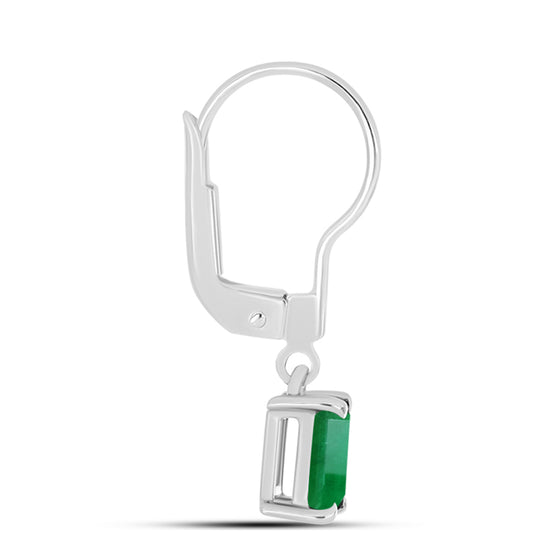 Pendientes de Plata con Esmeralda de Brasil
