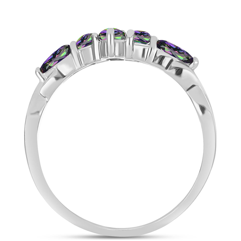 Anillo de Plata con Topacio Místico