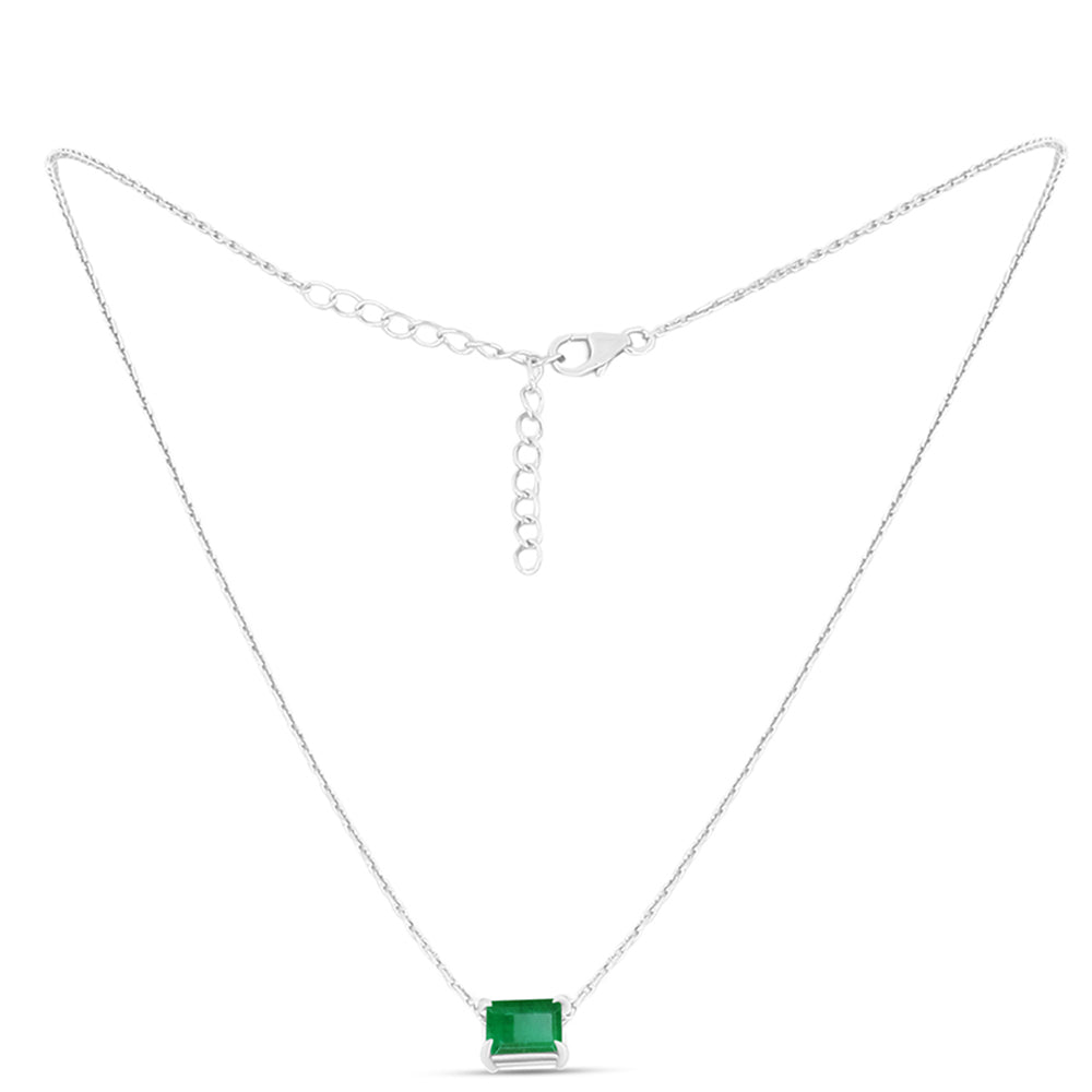 Collar de Plata con Esmeralda de Brasil 1 