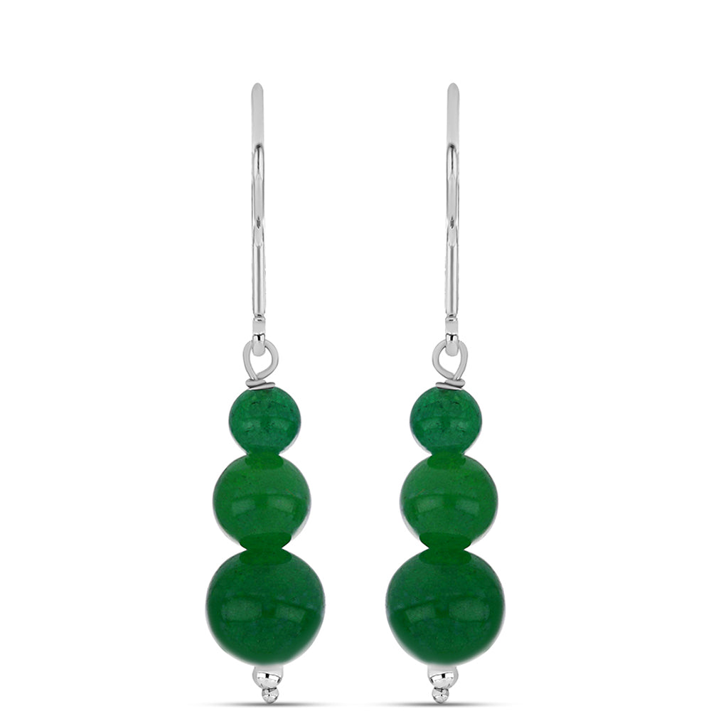 Pendientes de Plata con Cuarzo verde de Spruce Pine