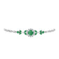 Pulsera de Plata con Esmeralda de Brasil y Topacio Blanco