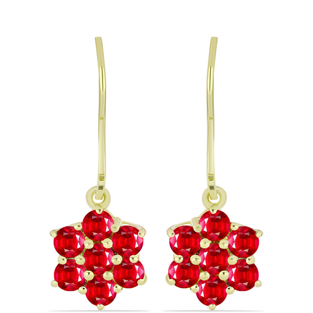 Pendientes de Plata con Ágata Roja