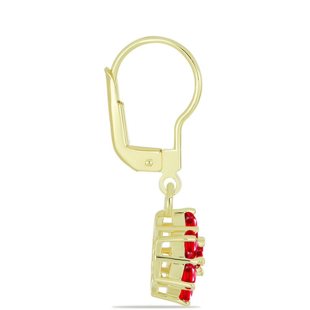 Pendientes de Plata con Ágata Roja 2 