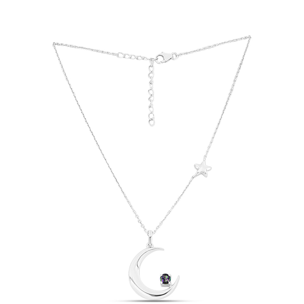 Collar de Plata con Topacio Místico