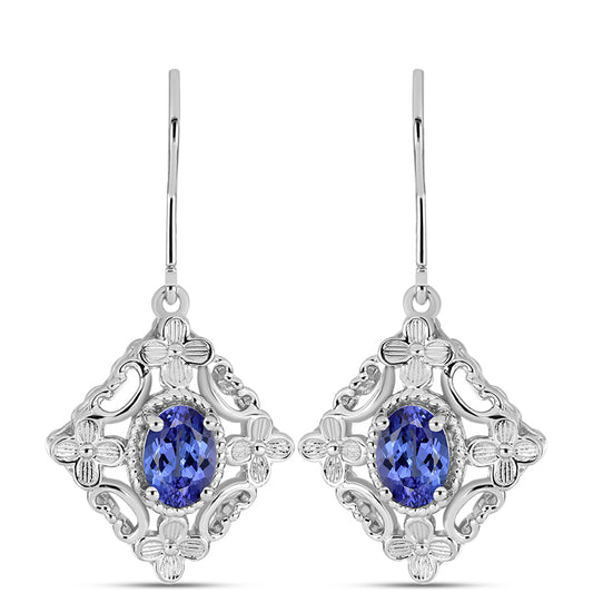 Pendientes de Plata con Tanzanita