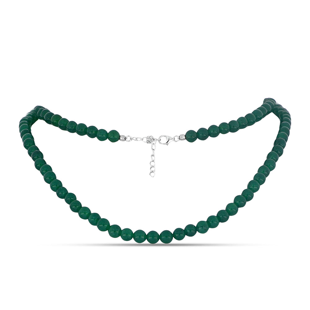Collar de Plata con Cuarzo verde de Spruce Pine 1 