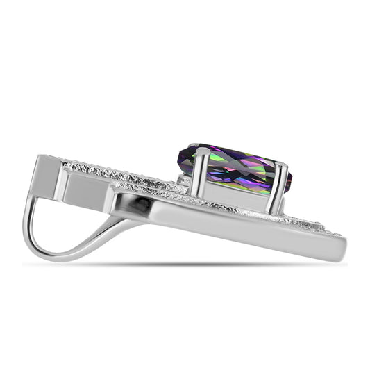 Colgante de Plata con Topacio Místico y Topacio Blanco