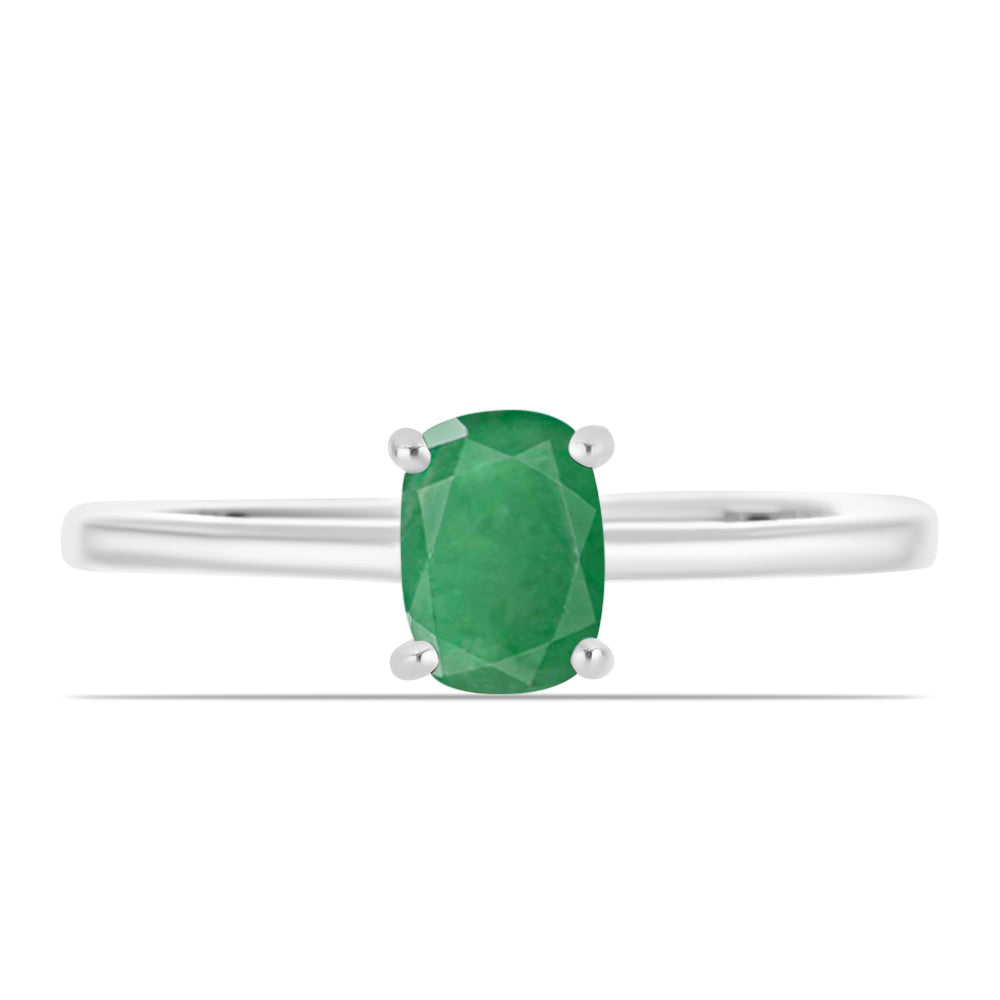 Anillo de Plata con Esmeralda de Brasil