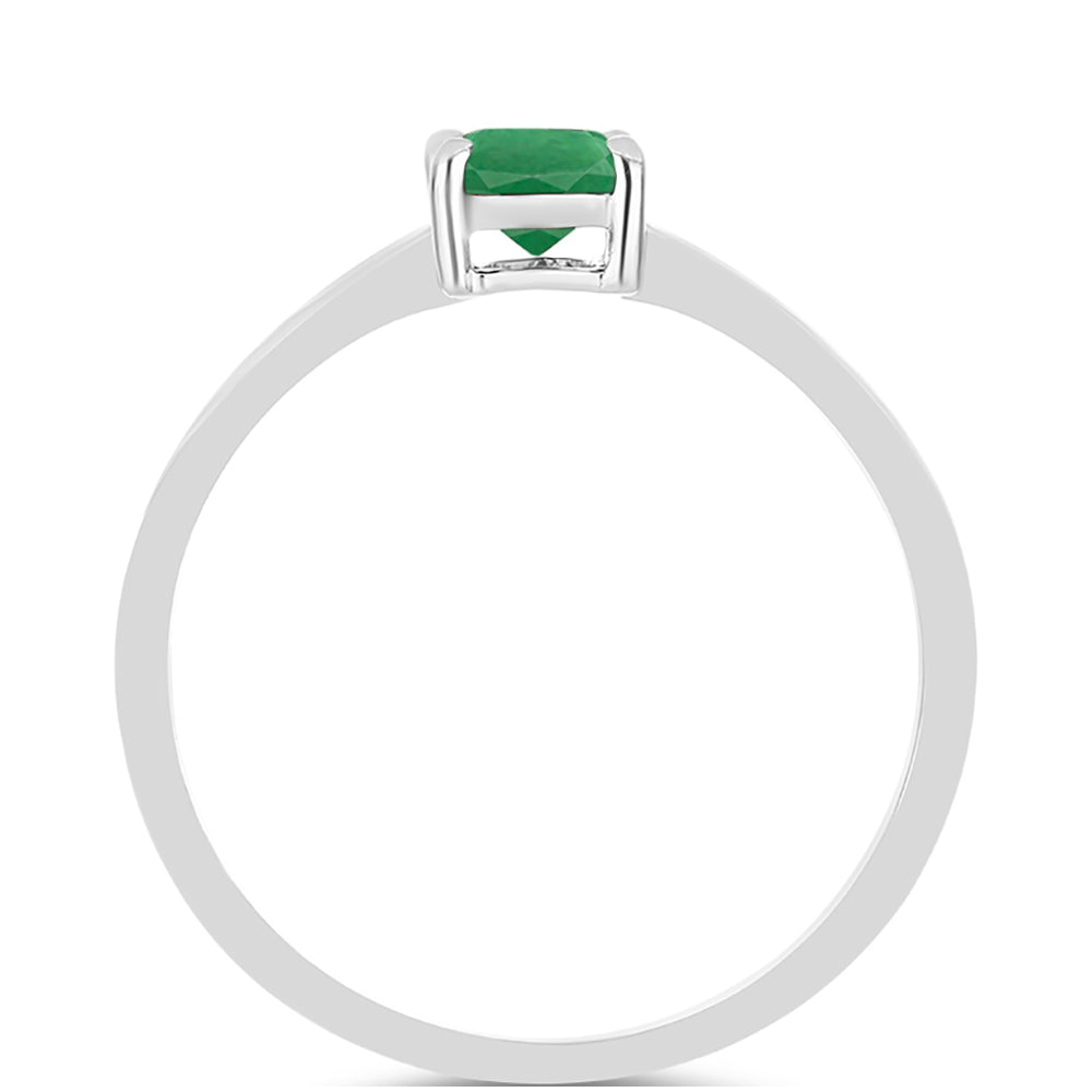 Anillo de Plata con Esmeralda de Brasil
