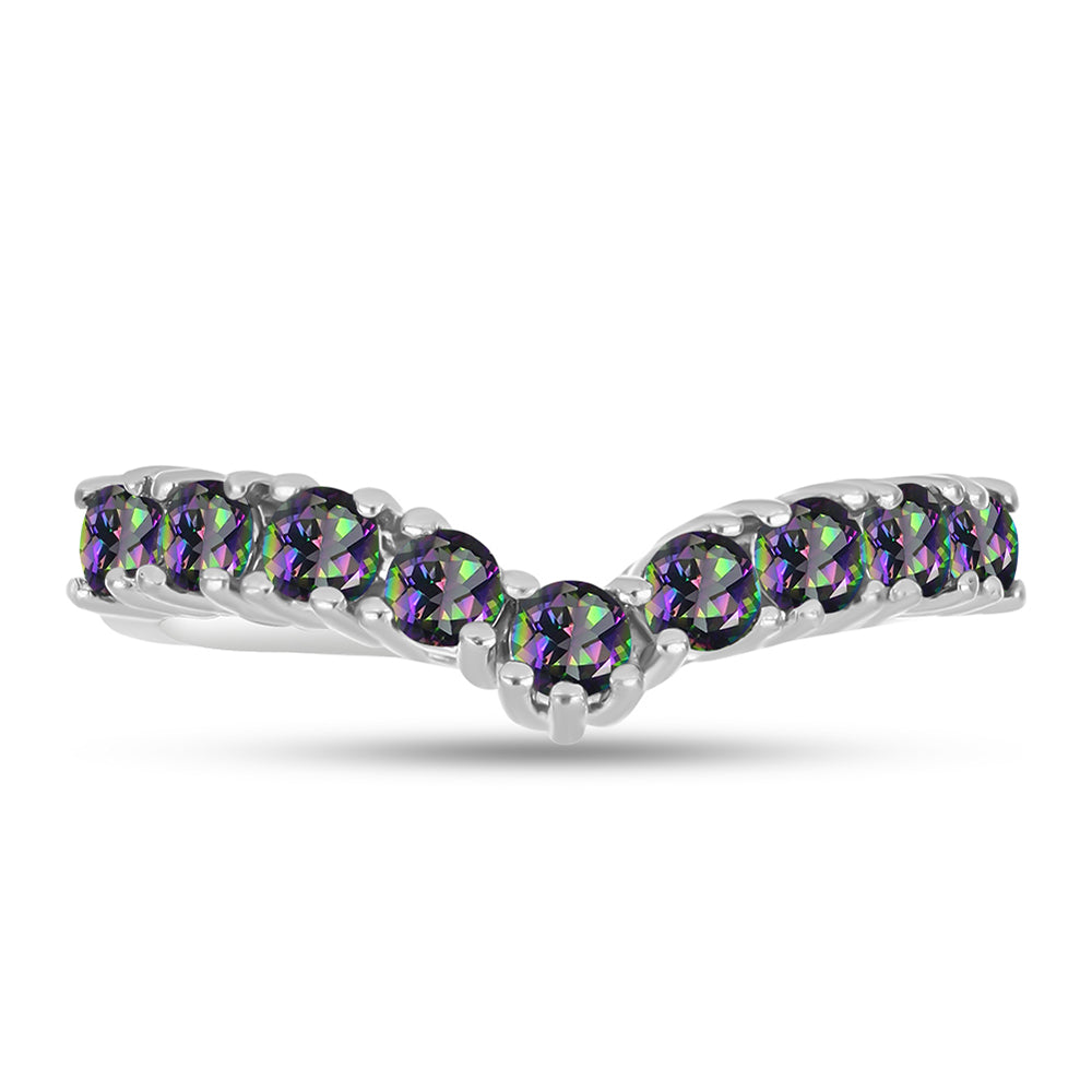 Anillo de Plata con Topacio Místico