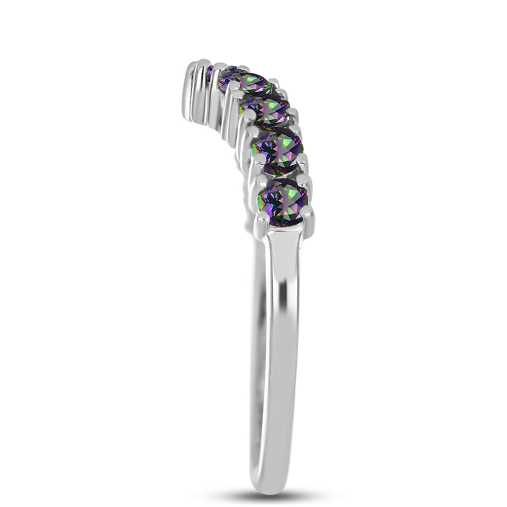 Anillo de Plata con Topacio Místico