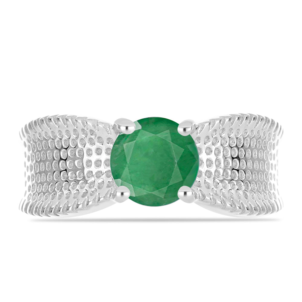 Anillo de Plata con Esmeralda de Brasil 1 