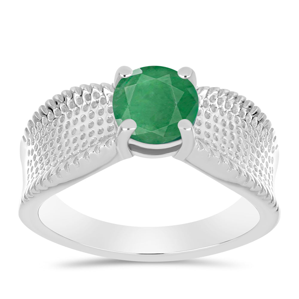 Anillo de Plata con Esmeralda de Brasil 3 
