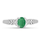 Anillo de Plata con Esmeralda de Brasil