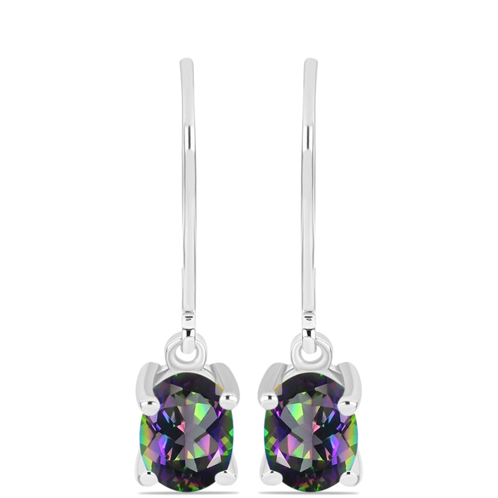 Pendientes de Plata con Topacio Místico