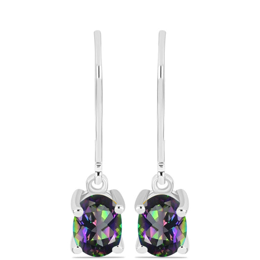 Pendientes de Plata con Topacio Místico