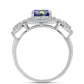 Anillo de Plata con Topacio Místico y Zircón Blanco
