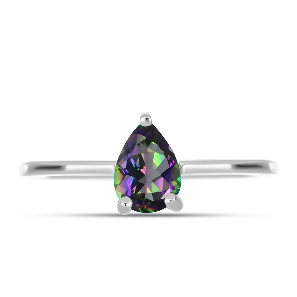 Anillo de Plata con Topacio Místico 1 