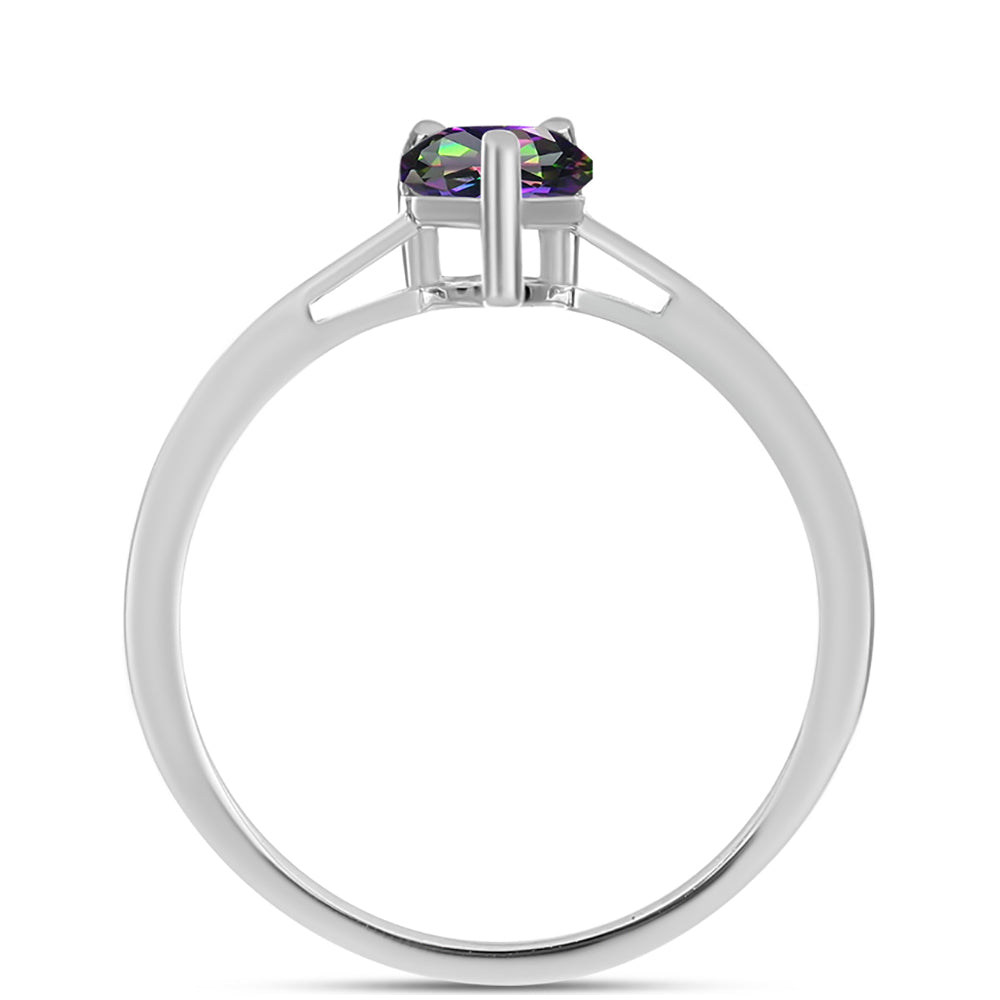 Anillo de Plata con Topacio Místico