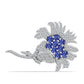 Broche de Plata con Tanzanita y Topacio Blanco