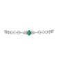 Pulsera de Plata con Esmeralda de Brasil y Topacio Blanco