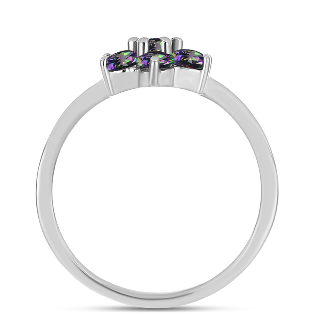 Anillo de Plata con Topacio Místico