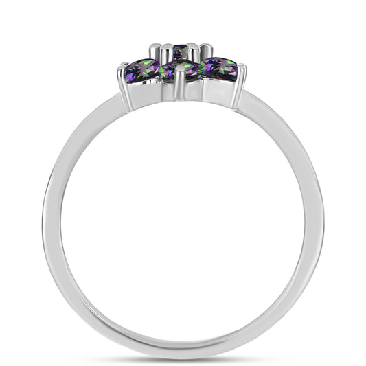 Anillo de Plata con Topacio Místico